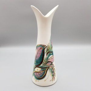 Vintage Sascha Brastoff Mid Century Art Pottery Vase is 8" tall